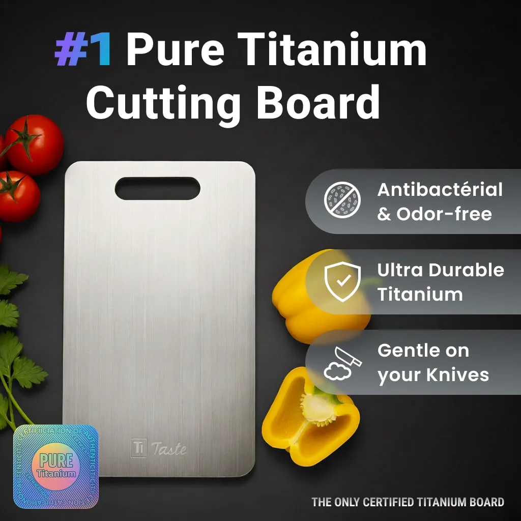 TiTaste pure titanium double-sided cutting board