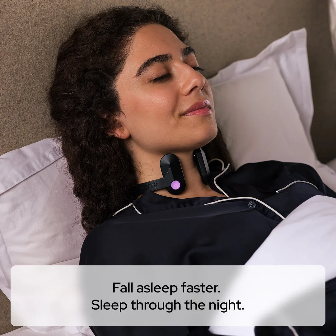 Wearing the Pulsetto FIT while winding down for sleep